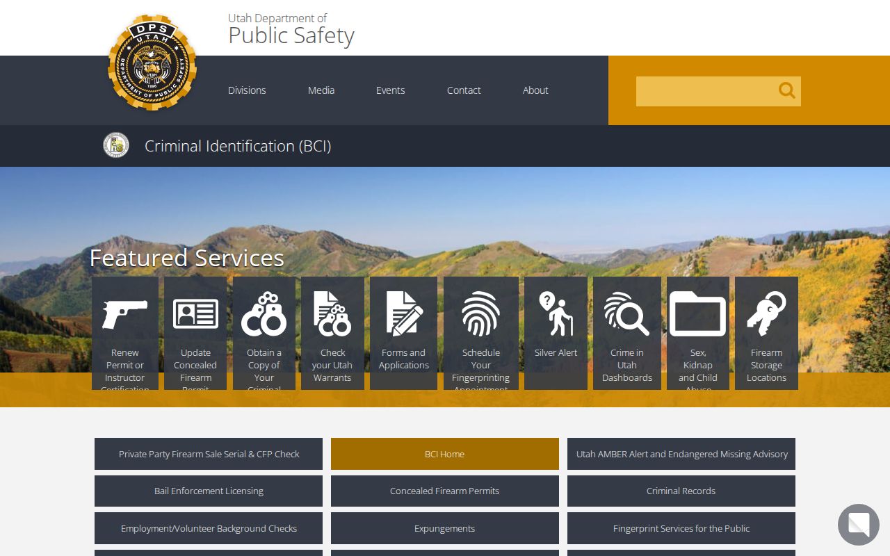 Utah BCI official statewide warrant-search resource for Box Elder County readers